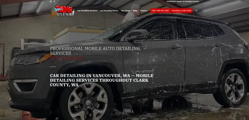 Tan's Auto Detailing website designed by Savo Group