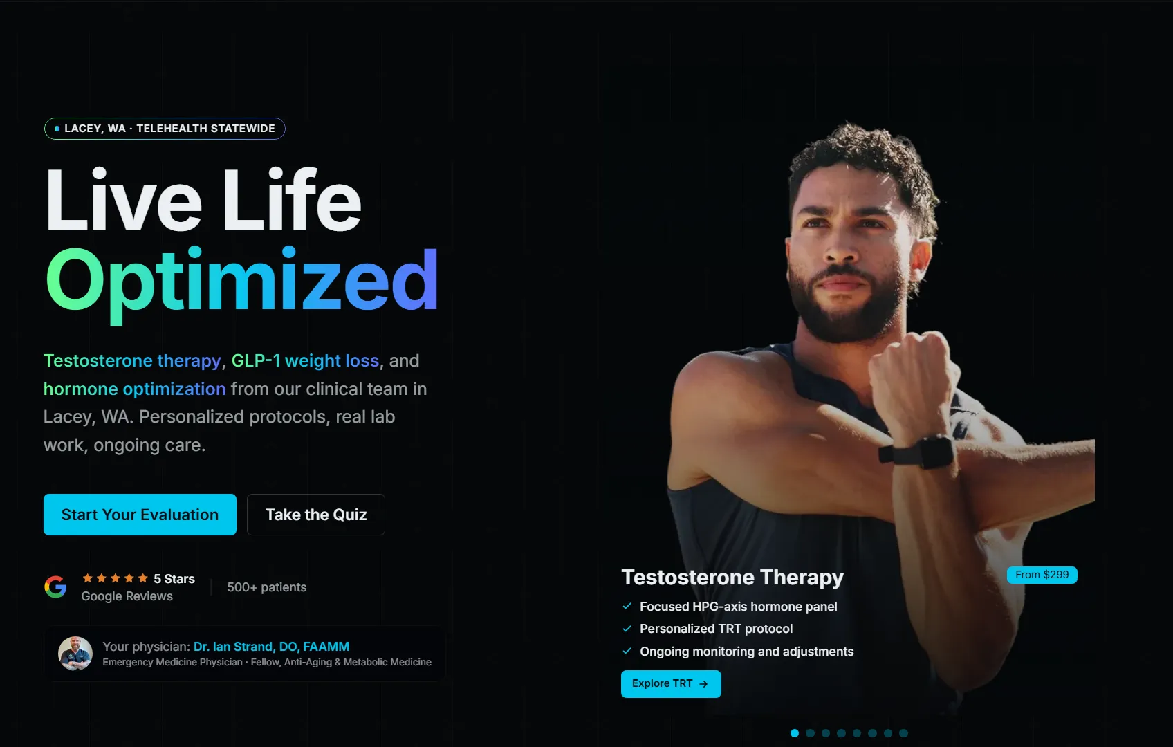 Asymmetric Health clinic website built by Savo Group