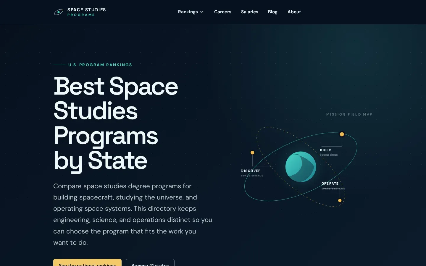 Space Studies Programs website screenshot