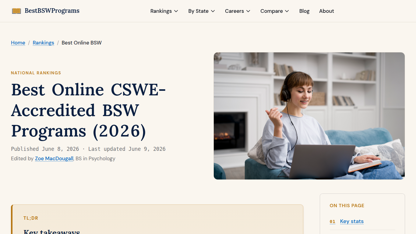 BestBSWPrograms.com best online BSW programs ranking page