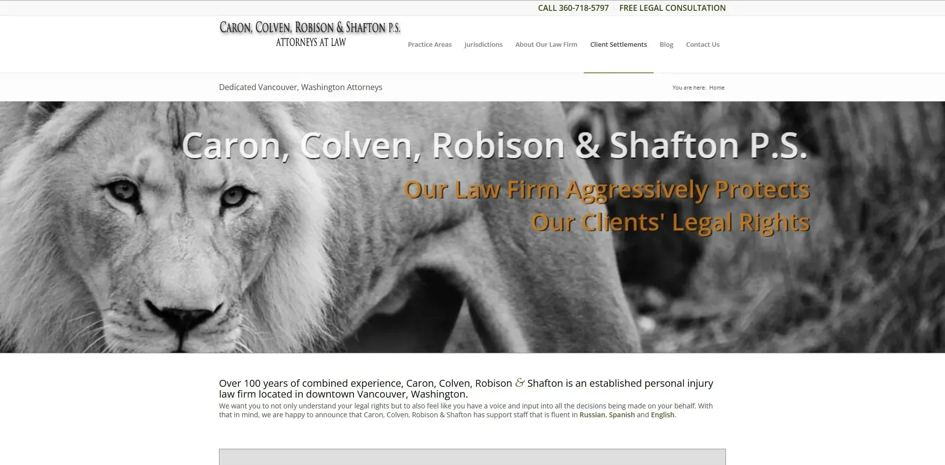 CCRS Law website screenshot