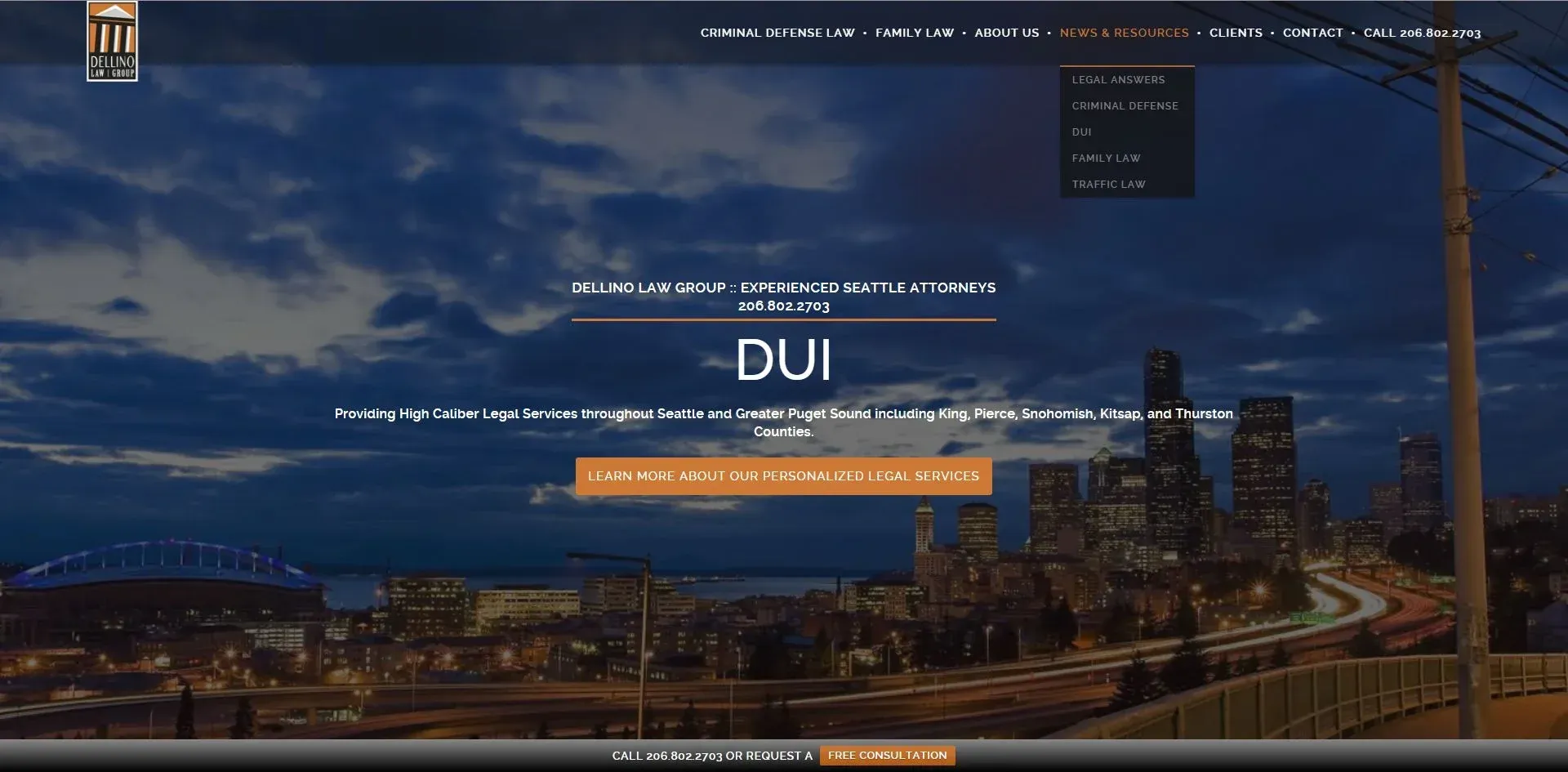 DUI Defense website