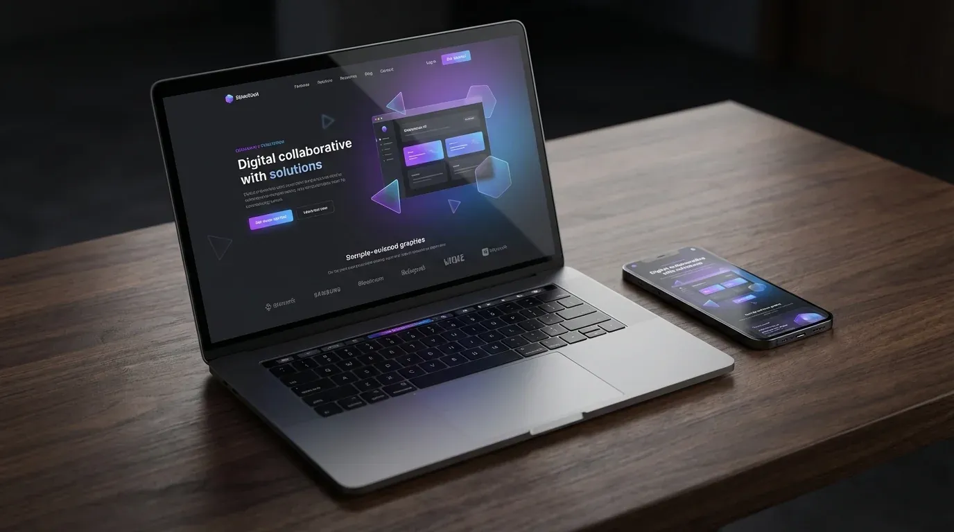 Custom web design displayed across desktop and mobile devices